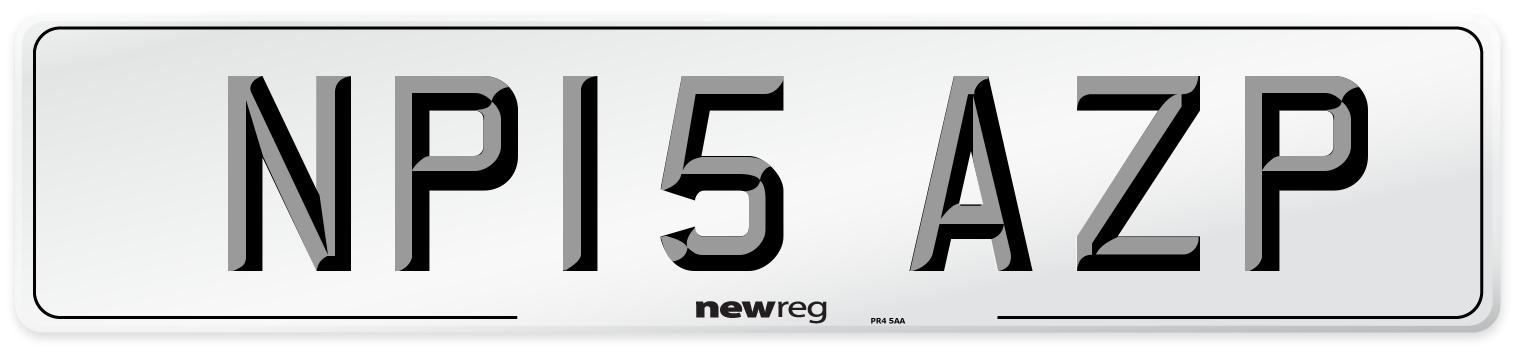 NP15 AZP Number Plate from New Reg